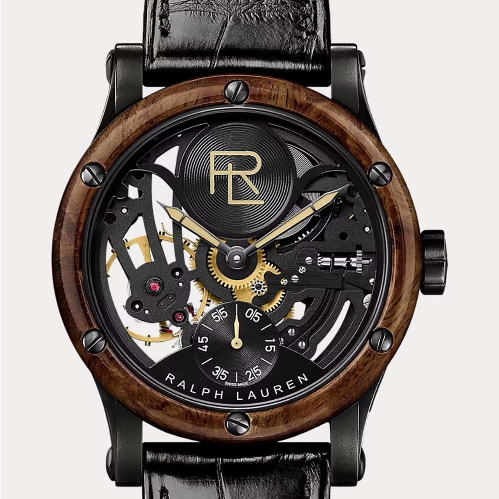Ralph Lauren 45 MM Skeleton Steel Watch